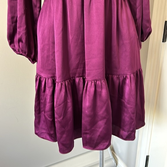 LILLY PULITZER Amarena Cherry Deacon Vneck Dress Satin Flowy Size 6 NEW - Picture 5 of 13